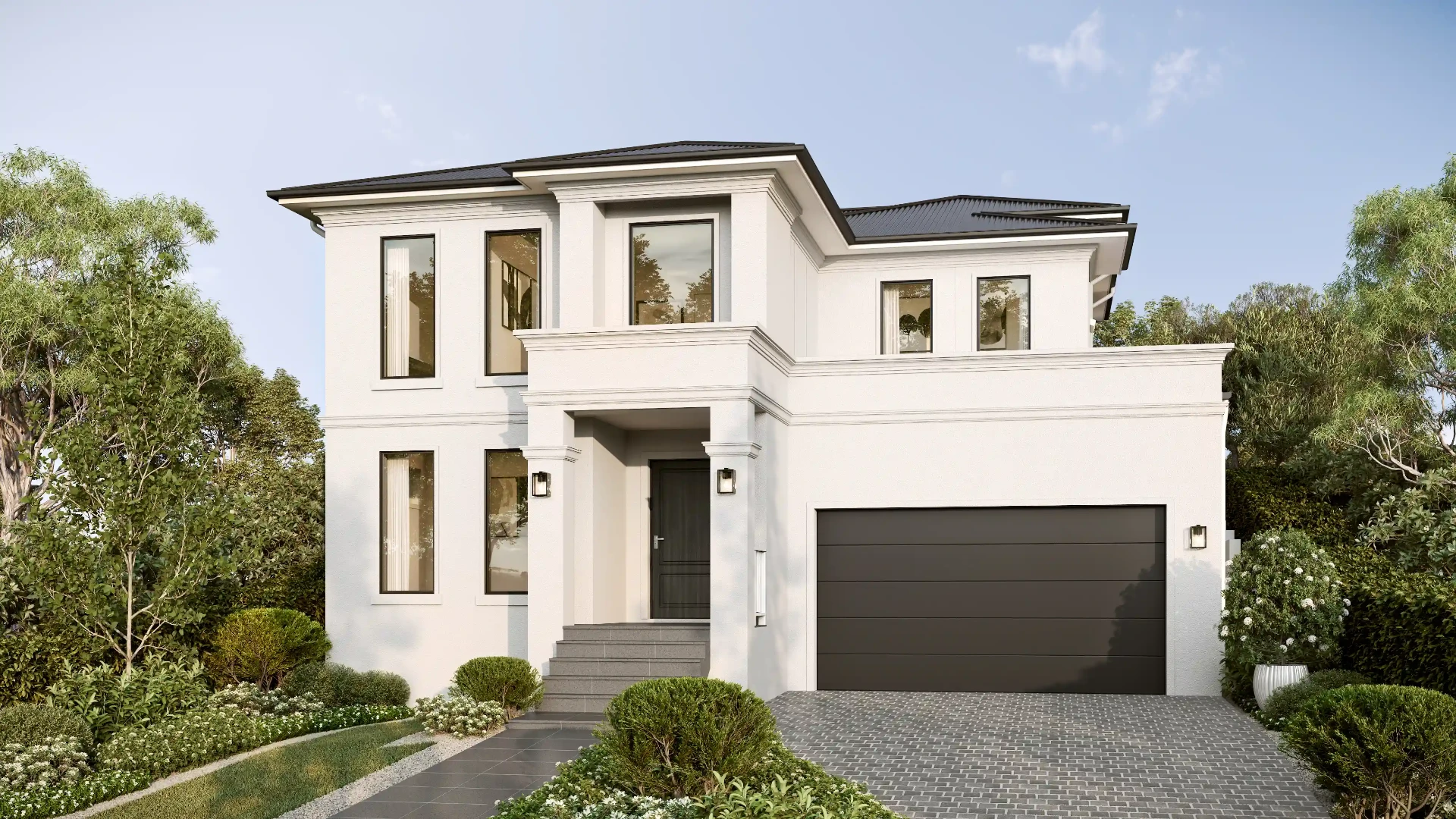 Commercial building facade 3D render for architect Australia