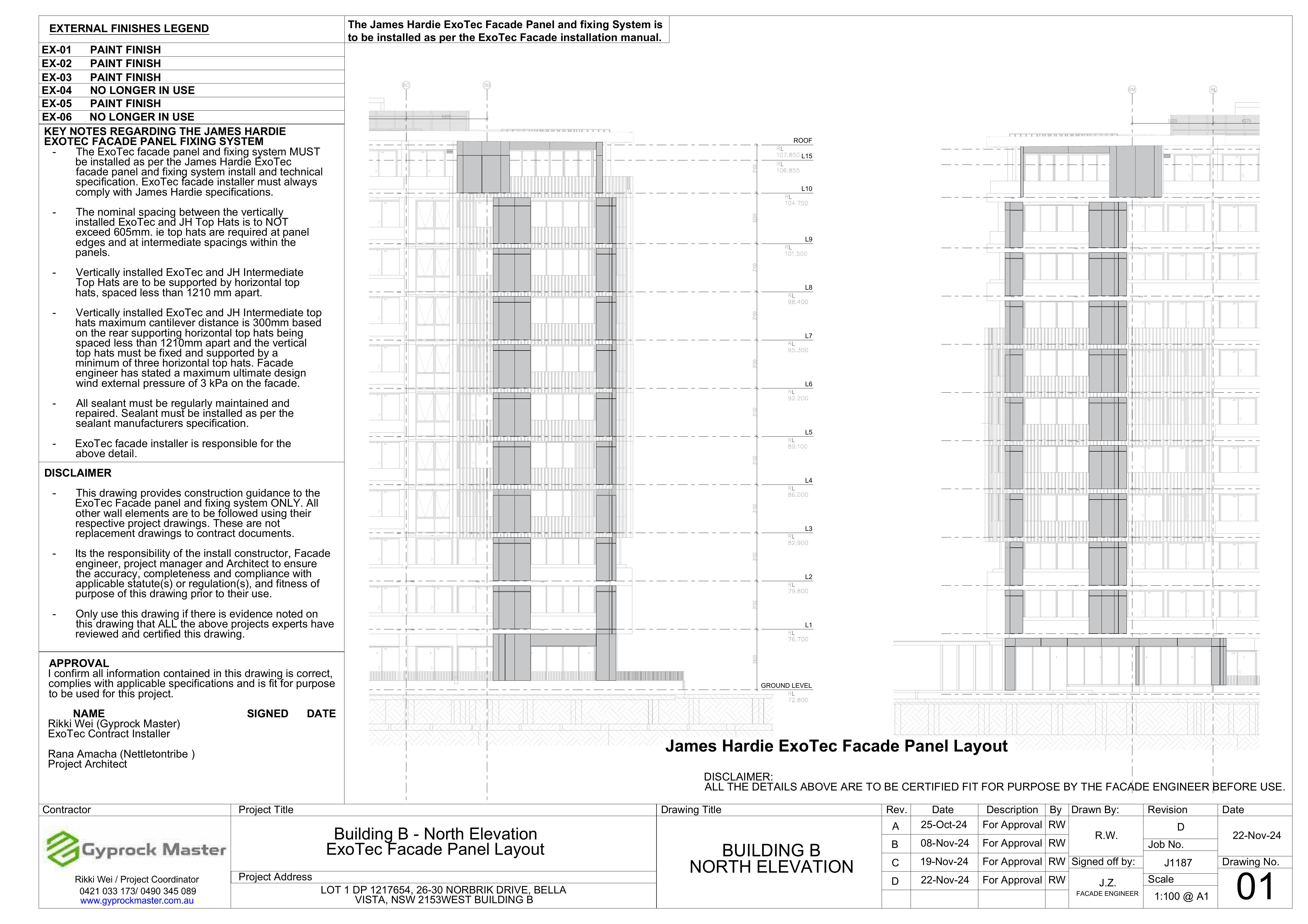 Facade Workshop Drawings